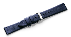 Blue leather strap with buckle