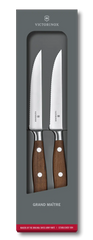 Grand Maître Wood Steak Knife Set, wavy edge, 5 in