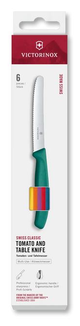 Swiss Classic Tomato and Table Knife Set, 6 Pieces, 4 in