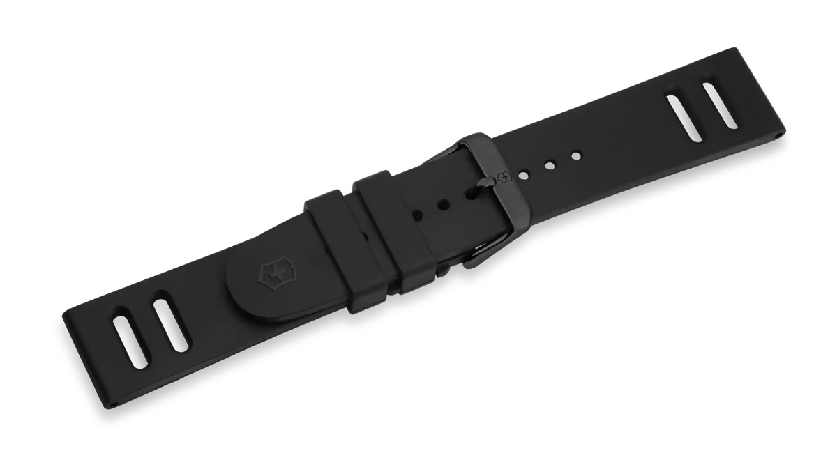 Black rubber strap with buckle