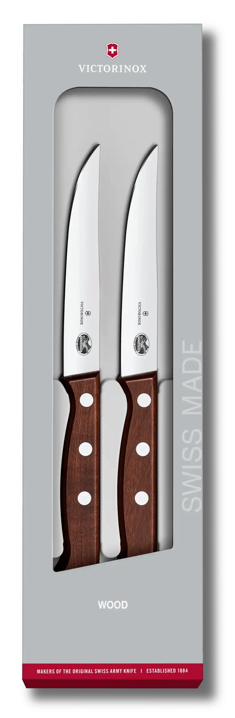 Wood Steak Knife Set, 2 pieces, 5 in