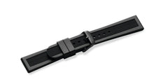 Black rubber strap with buckle