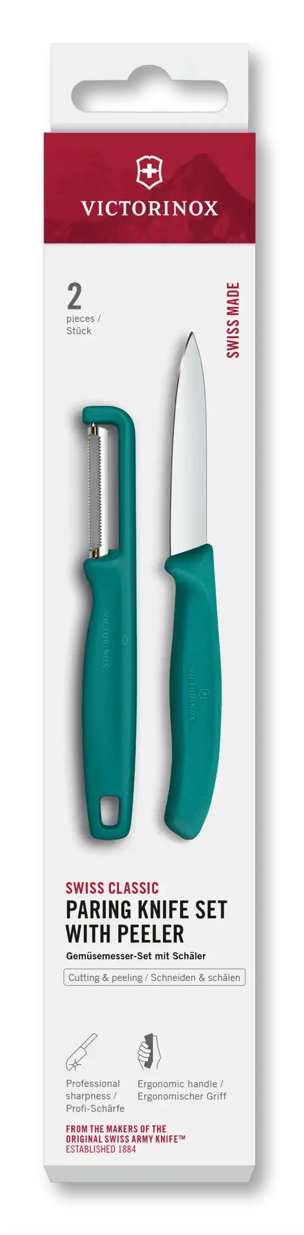 Swiss Classic Paring Knife Set with I-Peeler, 2 Pieces, 3 in