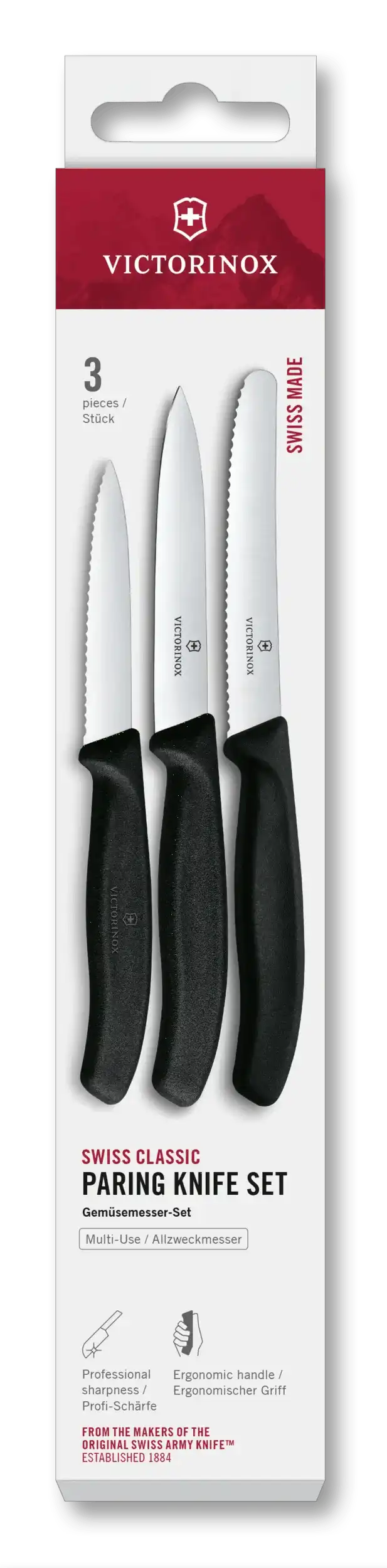 Swiss Classic Paring Knife Set, 3 Pieces, 4 in