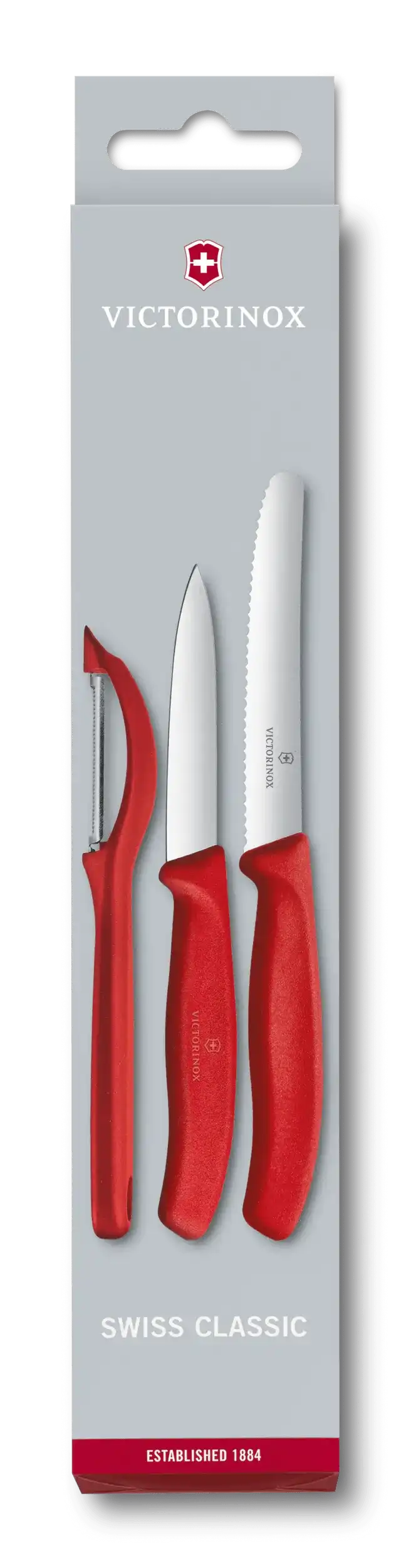 Swiss Classic Paring Knife Set with Peeler, 3 Pieces