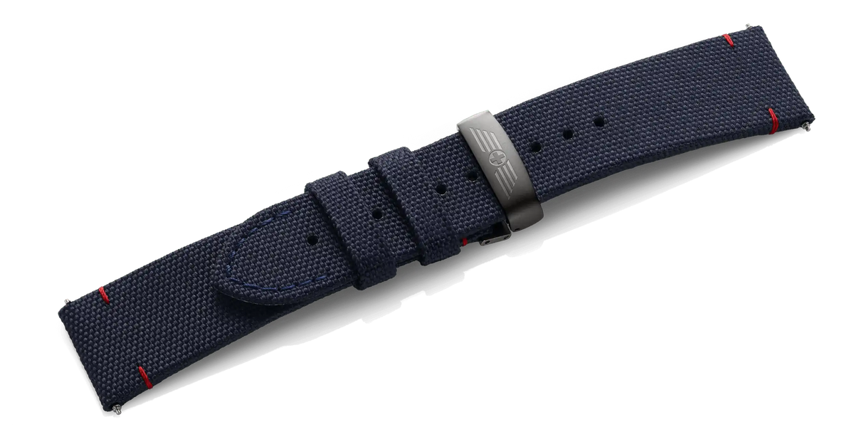 Fabric strap with PVD clasp, PVD clasp