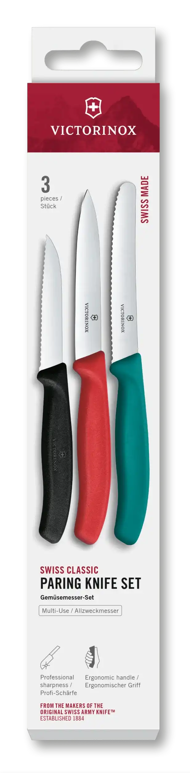 Swiss Classic Paring Knife Set, 3 Pieces, 4 in
