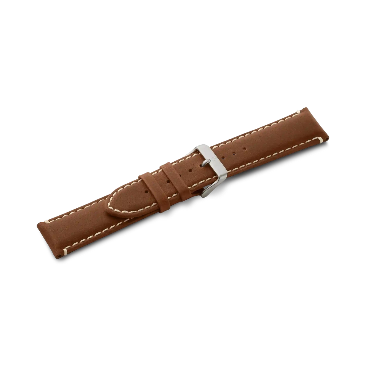 Brown leather strap with buckle