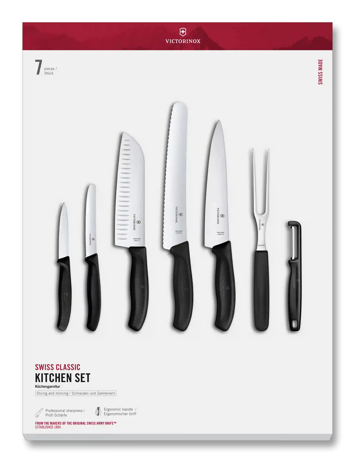 Swiss Classic Kitchen Set, 7 Pieces, 9 in