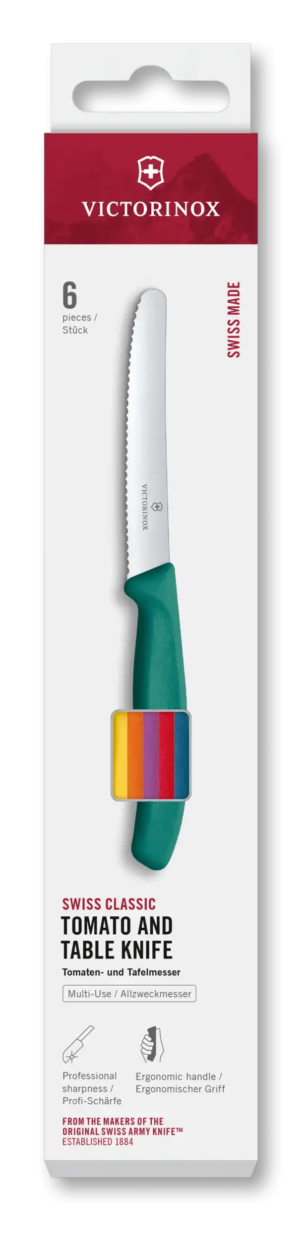 Swiss Classic Tomato and Table Knife Set, 6 Pieces, 4 in
