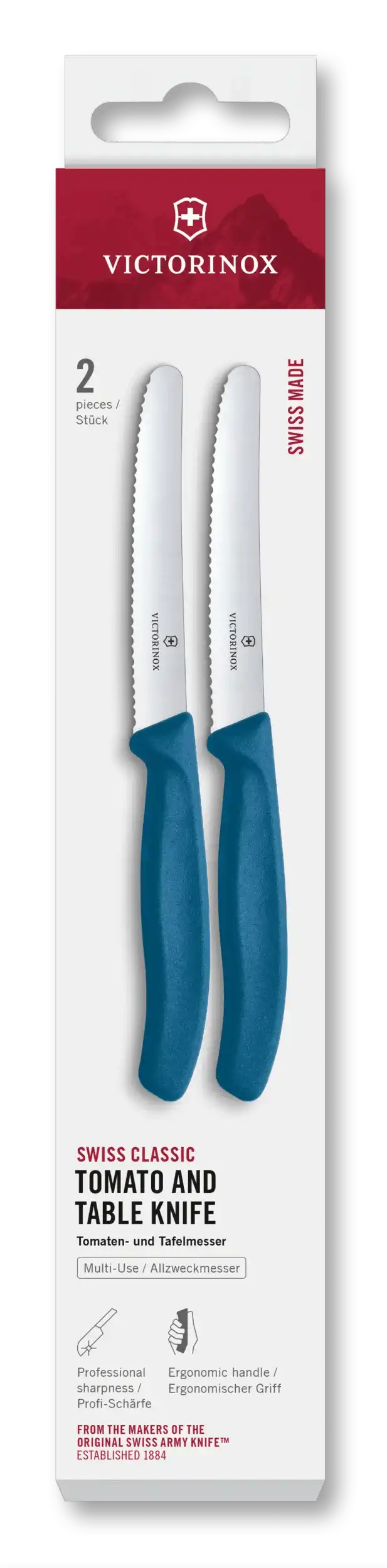 Swiss Classic Tomato and Table Knife Set, 2 Pieces, 4 in
