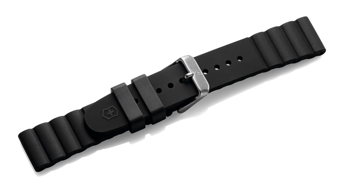 Black rubber strap with buckle