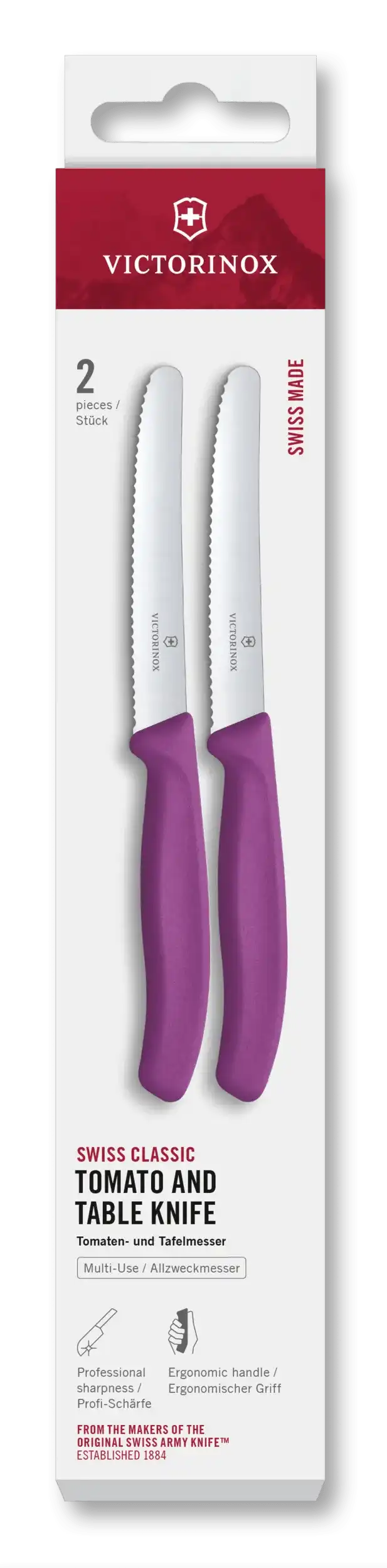 Swiss Classic Tomato and Table Knife Set, 2 Pieces, 4 in