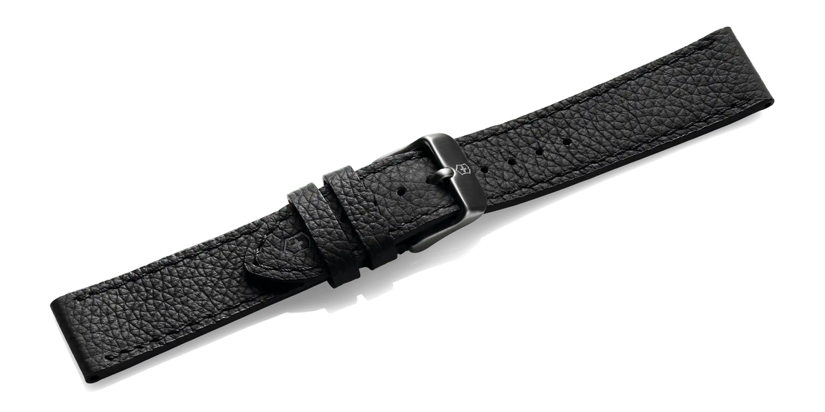 Black leather strap with buckle