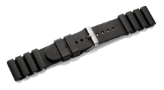 Black rubber strap with buckle