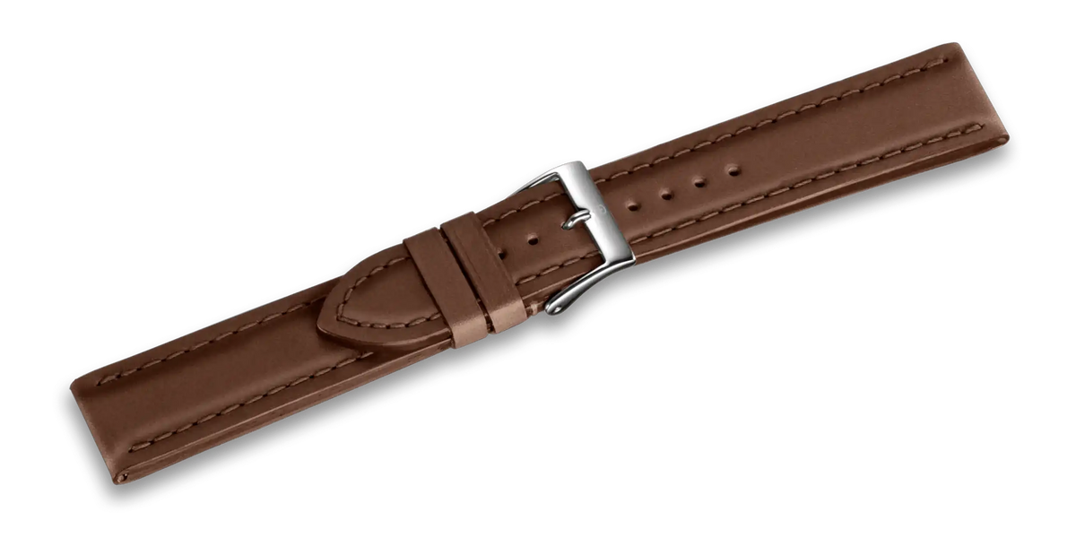 Brown leather strap with buckle